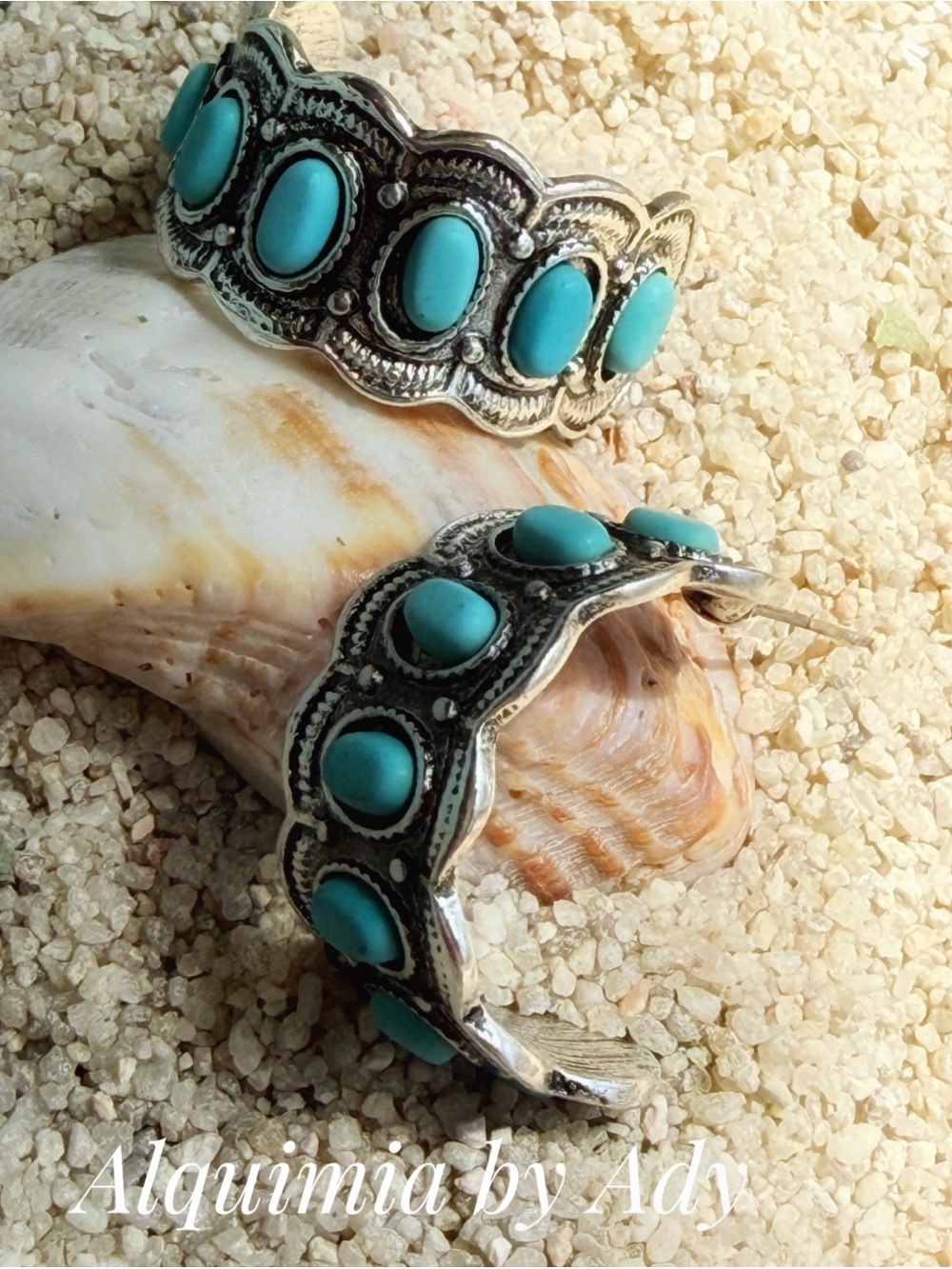 Alquimia Turquoise and Silver Statement Earrings